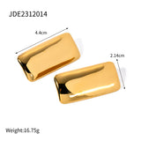 Rectangular Glossy Stud Earrings