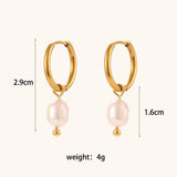 Freshwater Pearl Hoop Earrings – Waterproof 18K Gold Plated Earrings | Ezra Gems
