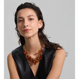 Amber Resin Bead Charm Necklace – Waterproof 18K Gold Plated Necklace | Ezra Gems