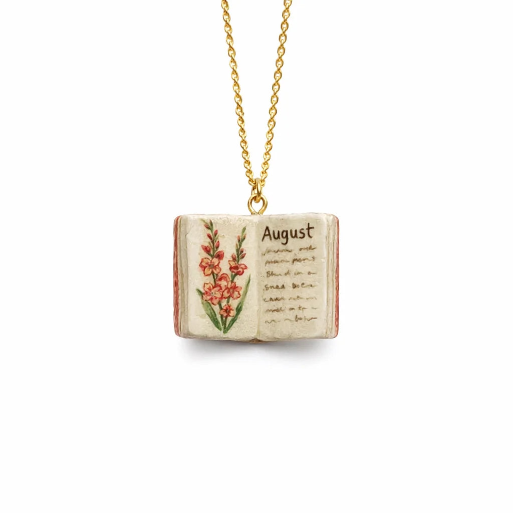 Porcelain Book Locket Necklace