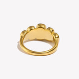 Geometric Clear Zircon Ring – Waterproof 18K Gold Plated Ring | Ezra Gems