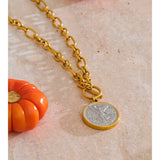 Angel Pendant Toggle Necklace