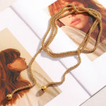 Multi-Layer Square Pearl Necklace – Waterproof 18K Gold Plated Necklace | Ezra Gems