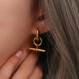 Minimalist T-Bar Pendant Necklace – Waterproof 18K Gold Plated Necklace | Ezra Gems