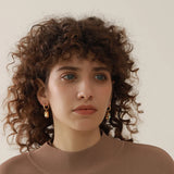 CZ Square Drop Earrings