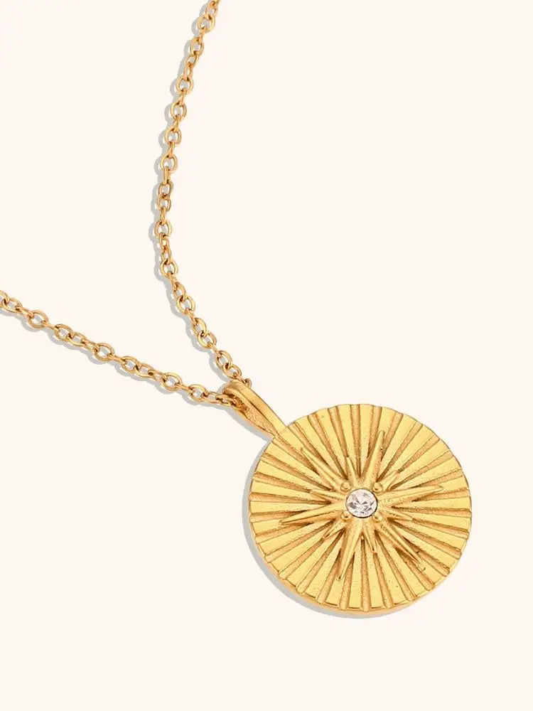 Star Glow Ray Pendant Necklace – Waterproof 18K Gold Plated Necklace | Ezra Gems