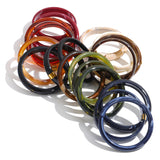 Stackable Multi-Color Resin Bangle – Waterproof 18K Gold Plated Bracelet | Ezra Gems
