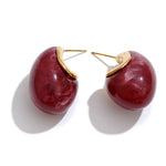 Candy Acrylic Teardrop Stud Earrings – Waterproof 18K Gold Plated Earrings | Ezra Gems