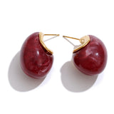 Candy Acrylic Teardrop Stud Earrings – Waterproof 18K Gold Plated Earrings | Ezra Gems