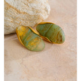 Resin Geometric Stud Earrings