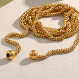 Multi-Layer Square Pearl Necklace – Waterproof 18K Gold Plated Necklace | Ezra Gems