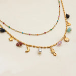 Seahorse Layered Ocean Necklace – Waterproof 18K Gold Plated Necklace | Ezra Gems
