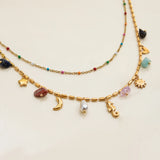 Seahorse Layered Ocean Necklace – Waterproof 18K Gold Plated Necklace | Ezra Gems