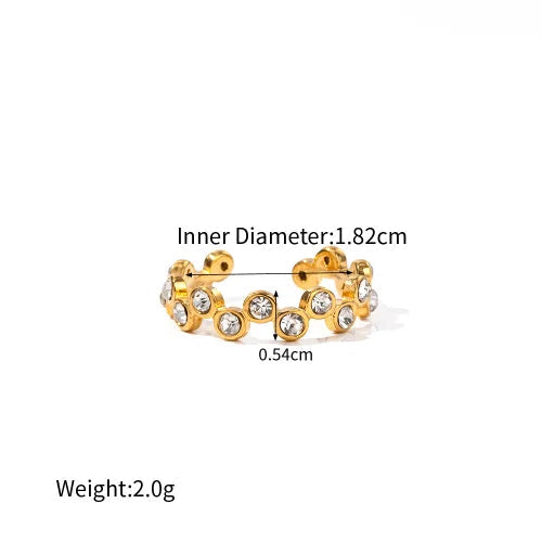 Mixed Link Open Stacking Ring – Waterproof 18K Gold Plated Ring | Ezra Gems