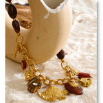 Resin Bead Sun Charm Necklace – Waterproof 18K Gold Plated Necklace | Ezra Gems