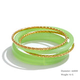 3-Circle Resin Bangle Set