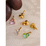Crystal Candy Stud Earrings – Waterproof 18K Gold Plated Earrings | Ezra Gems