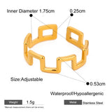 Mixed Link Open Stacking Ring – Waterproof 18K Gold Plated Ring | Ezra Gems