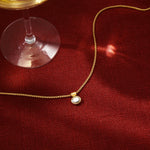 Dainty Zircon Drop Pendant Necklace – Waterproof 18K Gold Plated Necklace | Ezra Gems