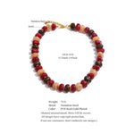 Colorful Resin Bead Chain Necklace – Waterproof 18K Gold Plated Necklace | Ezra Gems