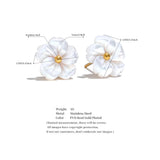 Natural Shell Flower Stud Earrings – Waterproof 18K Gold Plated Earrings | Ezra Gems
