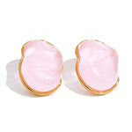 Pastel Candy Resin Stud Earrings – Waterproof 18K Gold Plated Earrings | Ezra Gems