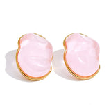 Pastel Candy Resin Stud Earrings – Waterproof 18K Gold Plated Earrings | Ezra Gems