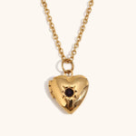 Birthstone Box Pendant Necklace – Waterproof 18K Gold Plated Necklace | Ezra Gems