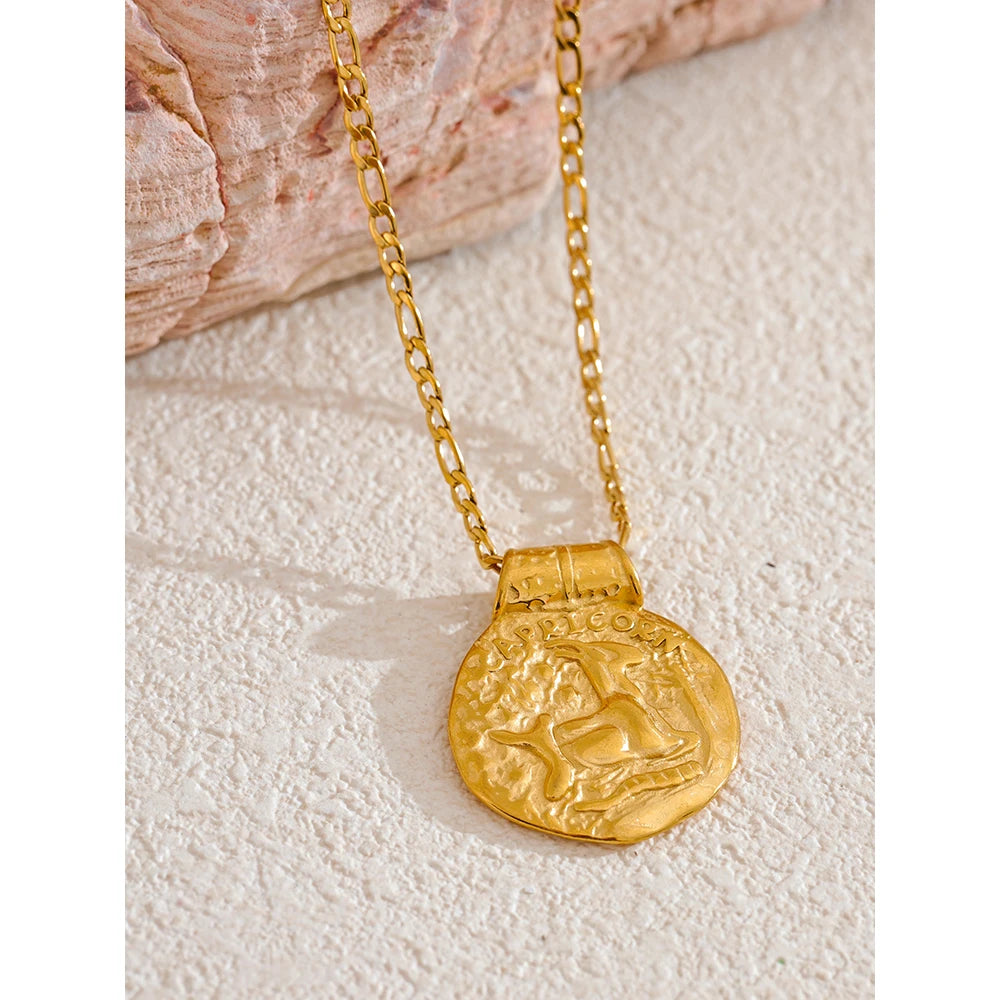 Constellation Pendant Necklace - Gold Plated Zodiac Jewelry