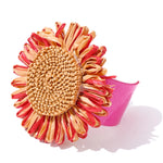 Sunflower Resin Cuff Bangle Bracelet – Waterproof 18K Gold Plated Bracelet | Ezra Gems