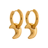 Star Moon Heart Huggie Hoop Earrings