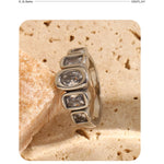 Geometric Clear Zircon Ring – Waterproof 18K Gold Plated Ring | Ezra Gems
