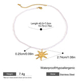 Sun & Starfish Bead Necklace