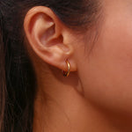 Minimalist Round Loop Hoop Earrings – Waterproof 18K Gold Plated Earring | Ezra Gems