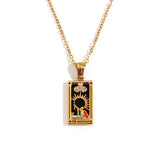 Tarot Card Pendant Necklace – Waterproof 18K Gold Plated Necklace | Ezra Gems