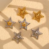 Double-Layer Pentagram Star Earrings – Waterproof 18K Gold Plated Earrings | Ezra Gems