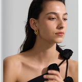 Casting Geometric Stud Earrings