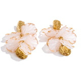 Fairy Resin Flower Petal Drop Earrings