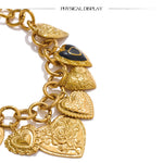 Heart Charm Pendant Necklace – Waterproof 18K Gold Plated Necklace | Ezra Gems