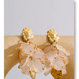 Fairy Resin Flower Petal Drop Earrings