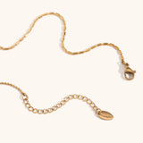 Asymmetric Bead Zircon Pendant Necklace – Waterproof 18K Gold Plated Necklace | Ezra Gems