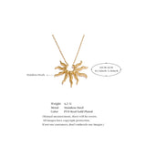 Sun Pendant Necklace – Waterproof 18K Gold Plated Necklace | Ezra Gems