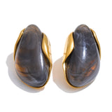 Resin Geometric Stud Earrings