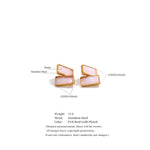 Acrylic Rectangle Stud Earrings – Waterproof 18K Gold Plated Earrings | Ezra Gems