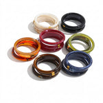 Stackable Multi-Color Resin Bangle – Waterproof 18K Gold Plated Bracelet | Ezra Gems
