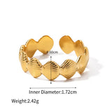 Mixed Link Open Stacking Ring – Waterproof 18K Gold Plated Ring | Ezra Gems