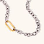 Punk Paperclip O-Chain Necklace – Waterproof 18K Gold Plated Necklace | Ezra Gems
