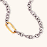 Punk Paperclip O-Chain Necklace – Waterproof 18K Gold Plated Necklace | Ezra Gems