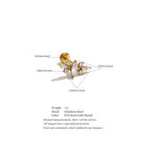 Shiny Cubic Zirconia Flat Back Earring – Waterproof 18K Gold Plated Earring | Ezra Gems