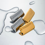 Rectangular Glossy Stud Earrings – Waterproof 18K Gold Plated Earrings | Ezra Gems